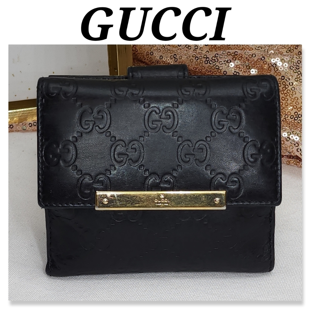 Gucci GG Guccissima Lambskin French flap Bifold Wallet PRISTINE CONDITION W/ Box - Picture 1 of 17
